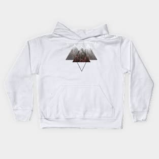 Geometry Triangles Misty Forests Kids Hoodie